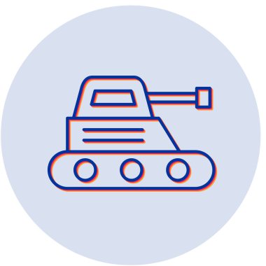 Askeri tank. vektör simgesi