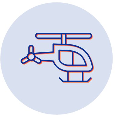 Helikopter. Web simgesi basit illüstrasyon