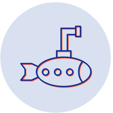 Denizaltı. Web simgesi basit illüstrasyon