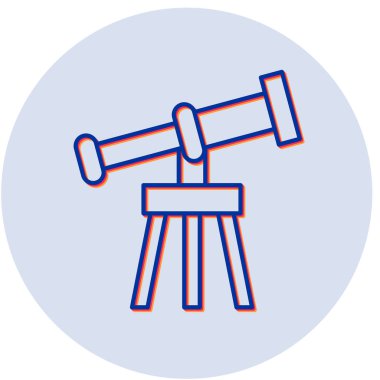 Kişisel ve ticari kullanım için teleskop vektör simgesi.