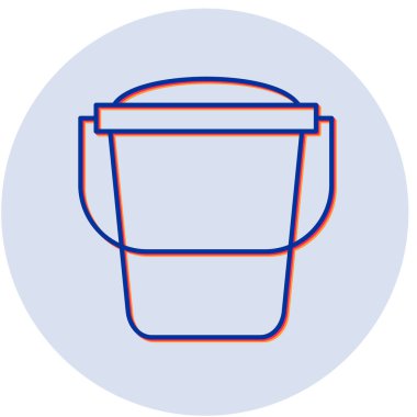 Kova. Web simgesi basit illüstrasyon