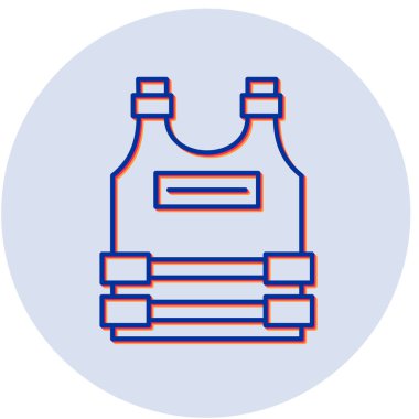 Kurşun geçirmez simge, basit tasarım vektör çizimi