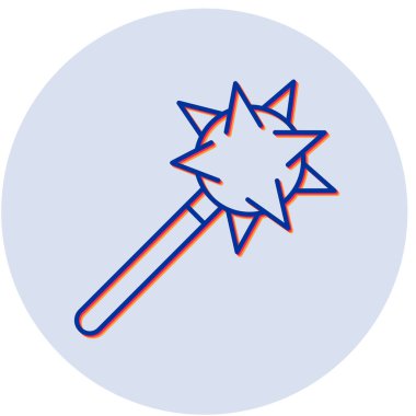 Mace modern simgesinin vektör illüstrasyonu 