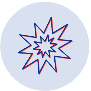 Patlama modern simgesinin vektör çizimi 