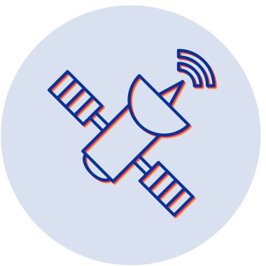 Uydu modern simgesinin vektör çizimi 