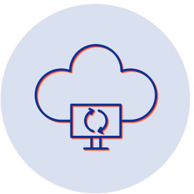 Modern Bulut İzleyicisinin vektör illüstrasyonu 