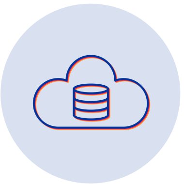 Bulut Yedekleme modern simgesinin vektör çizimi 