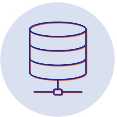 Veritabanı modern simgesinin vektör çizimi 