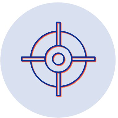 Hedef modern simgenin vektör illüstrasyonu 