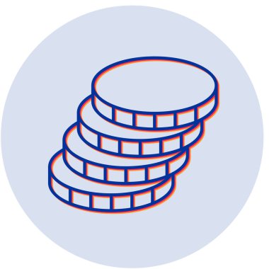 Para Yığını modern simgesinin vektör çizimi 