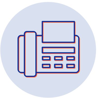 Faks Makinesi modern simgesinin vektör çizimi 