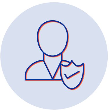 Sigorta modern simgesinin vektör illüstrasyonu 