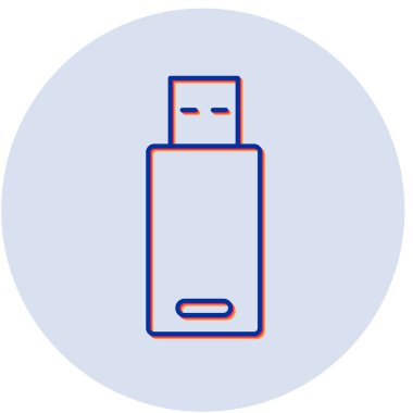 USB modern simgesinin vektör illüstrasyonu 