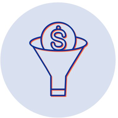 Satışların vektör çizimi huni modern simgesi 