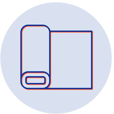 Kumaş modern simgesinin vektör illüstrasyonu 