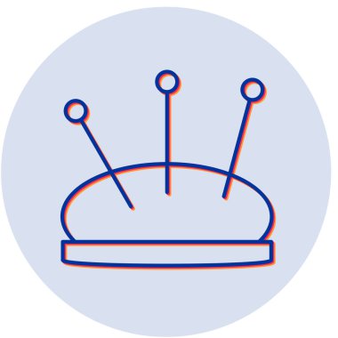 Pin Yastık modern simgesinin vektör illüstrasyonu 