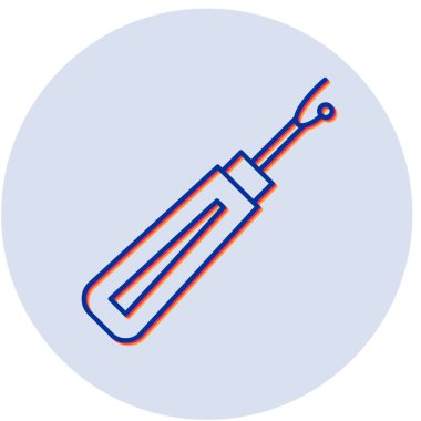 Seam Ripper modern simgesinin vektör çizimi 