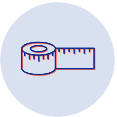 Ölçü Teybi modern simgesinin vektör çizimi 