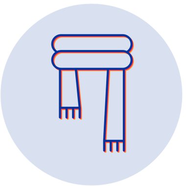 eşarp, web simgesi basit illüstrasyon