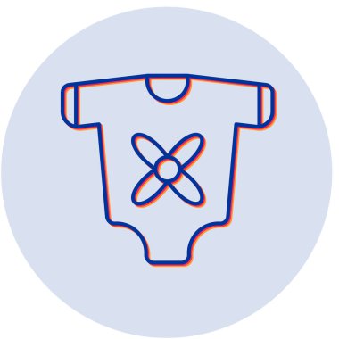 Modern Bebek Giysileri ikonunun vektör çizimi 