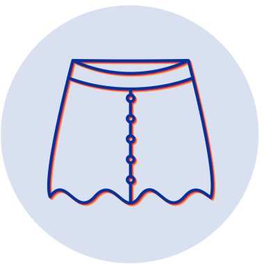 Etek modern simgesinin vektör illüstrasyonu 