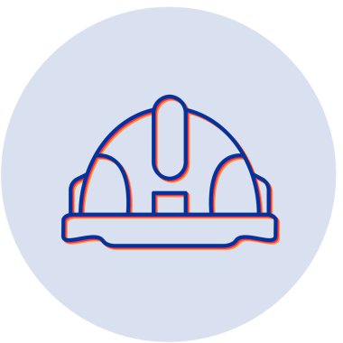 Modern Miğfer simgesinin vektör illüstrasyonu 