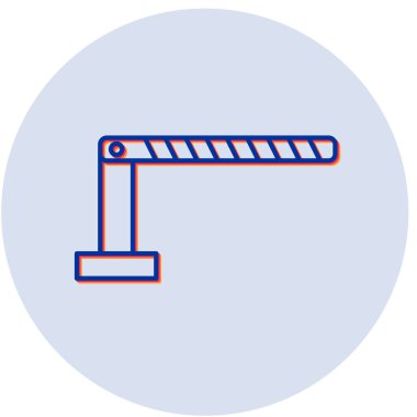 Bariyer modern simgesinin vektör illüstrasyonu 