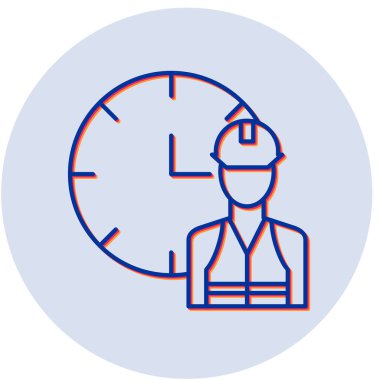 Çalışma Saatleri Modern simgesinin vektör çizimi 