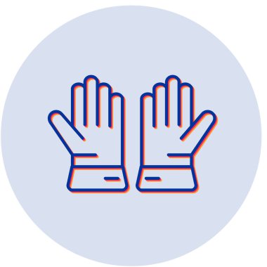 Eldivenlerin vektör illüstrasyonu modern simge 