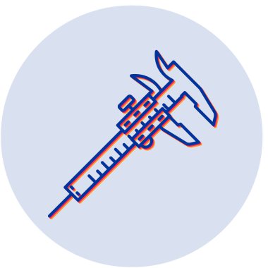Caliper modern simgesinin vektör illüstrasyonu 