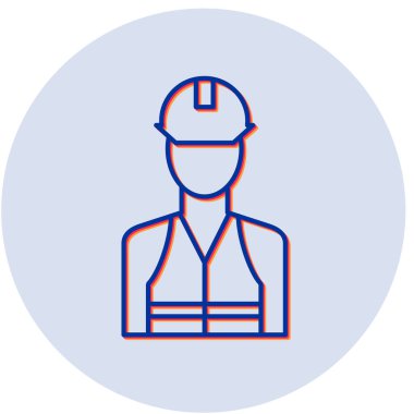 Worker modern simgesinin vektör illüstrasyonu 