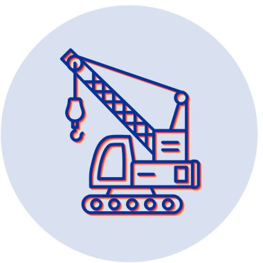 Vinç modern simgesinin vektör illüstrasyonu 