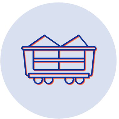 Wagon modern simgesinin vektör çizimi 