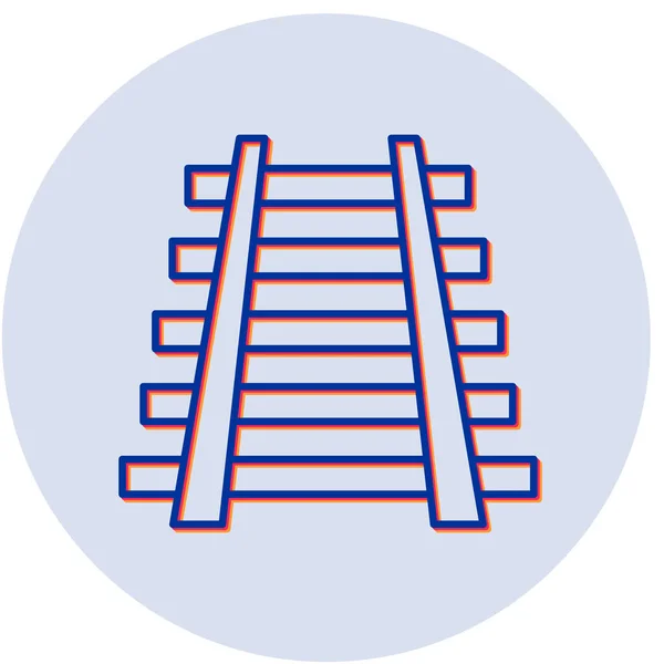 铁路网络图标简单的设计说明 — 图库矢量图片