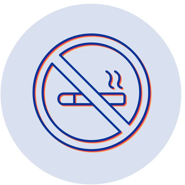 Kein Rauchen Symbol Vektor Illustration — Stockvektor