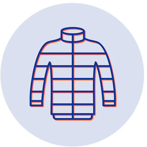 Puff Jacket Web Icon Simple Illustration — Stock Vector