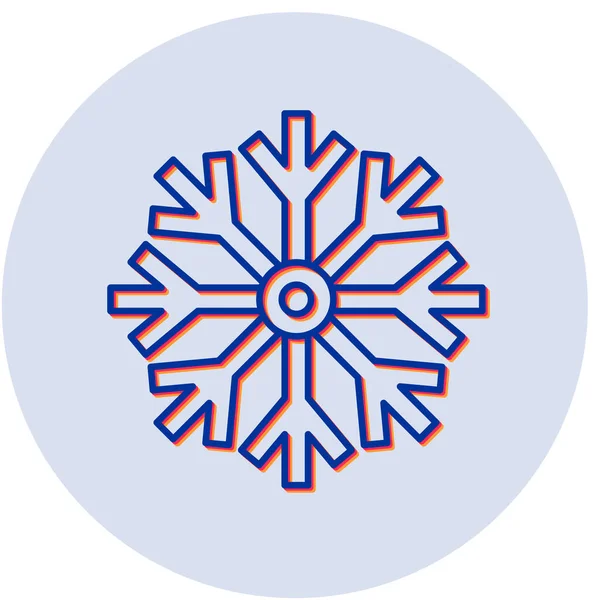 Snowflake Web Icon Simple Illustration — Stock Vector