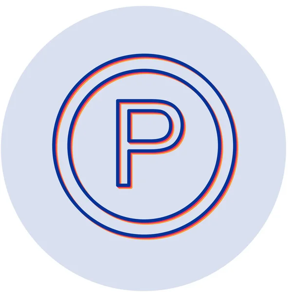 Іконка Паркування Векторна Ілюстрація — стоковий вектор