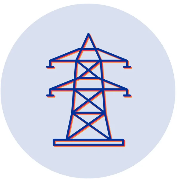 Vectorillustratie Van Het Icoon Van Krachtcentrale — Stockvector