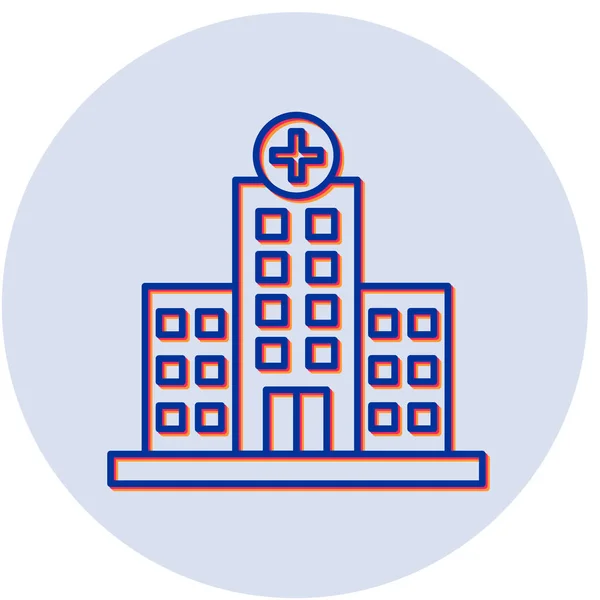 Ilustração Vetorial Hospital Ícone Moderno —  Vetores de Stock