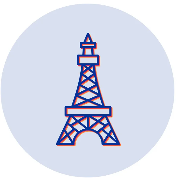 Ilustracja Wektorowa Ikony Wieży — Wektor stockowy