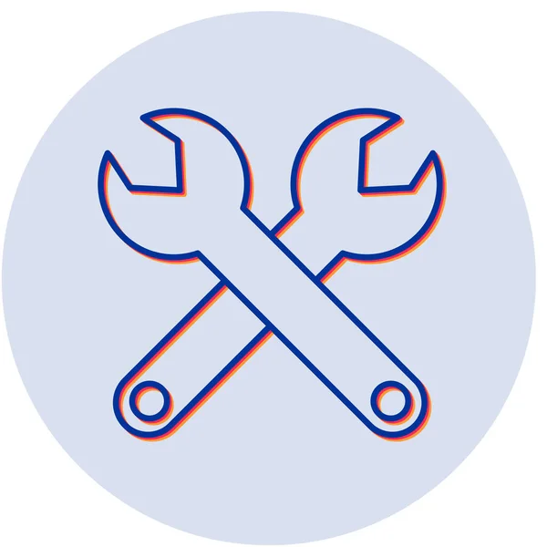 Wrench Kutsal Kişilerin Resmi Vektör Çizim — Stok Vektör