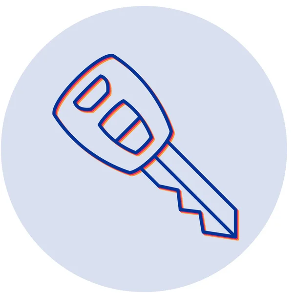 Vector Illustratie Van Car Key Modern Icoon — Stockvector