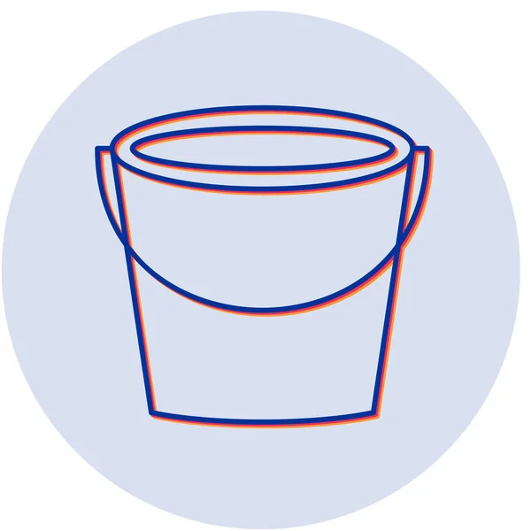 Vector Illustration Bucket Icon — Stock Vector