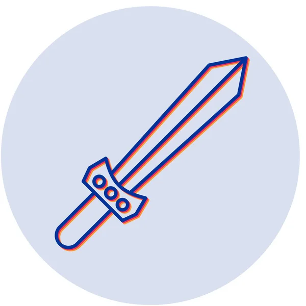 Espada Icono Web Diseño Simple Ilustración — Archivo Imágenes Vectoriales