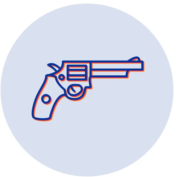 Διανυσματική Απεικόνιση Της Σύγχρονης Εικόνας Του Revolver — Διανυσματικό Αρχείο