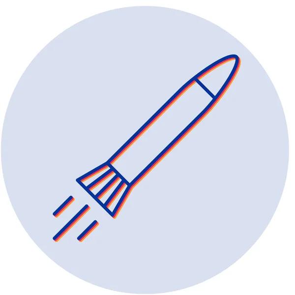 Vektor Illustration Rocket Modern Ikon — Stock vektor