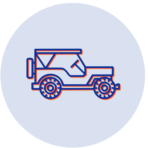 Vector Ilustración Ejército Icono Moderno — Vector de stock