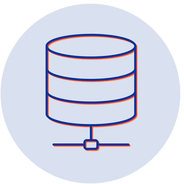 Vektorillustration Des Modernen Datenbank Symbols — Stockvektor