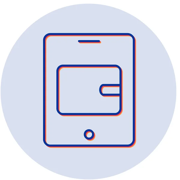 Vector Illustration Digital Wallet Modern Icon — Stock Vector